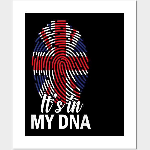 IT'S IN MY DNA British Flag England UK Britain Union Jack Wall Art by SmilArt